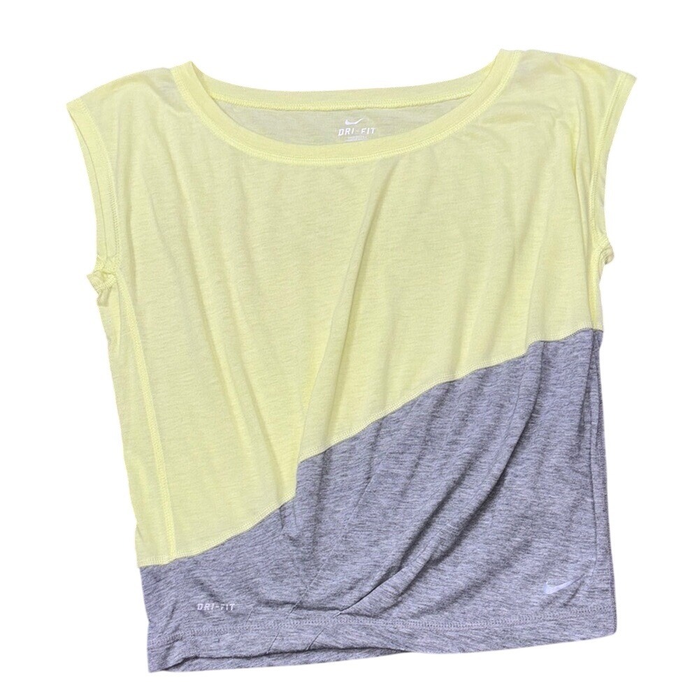 Nike Dri-Fit size small Women's Yellow and Gray Top